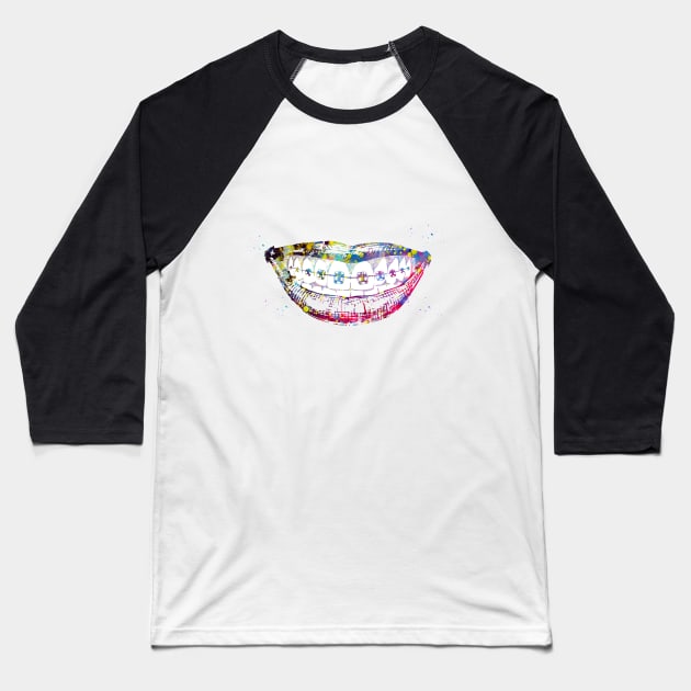 Teeth braces Baseball T-Shirt by erzebeth